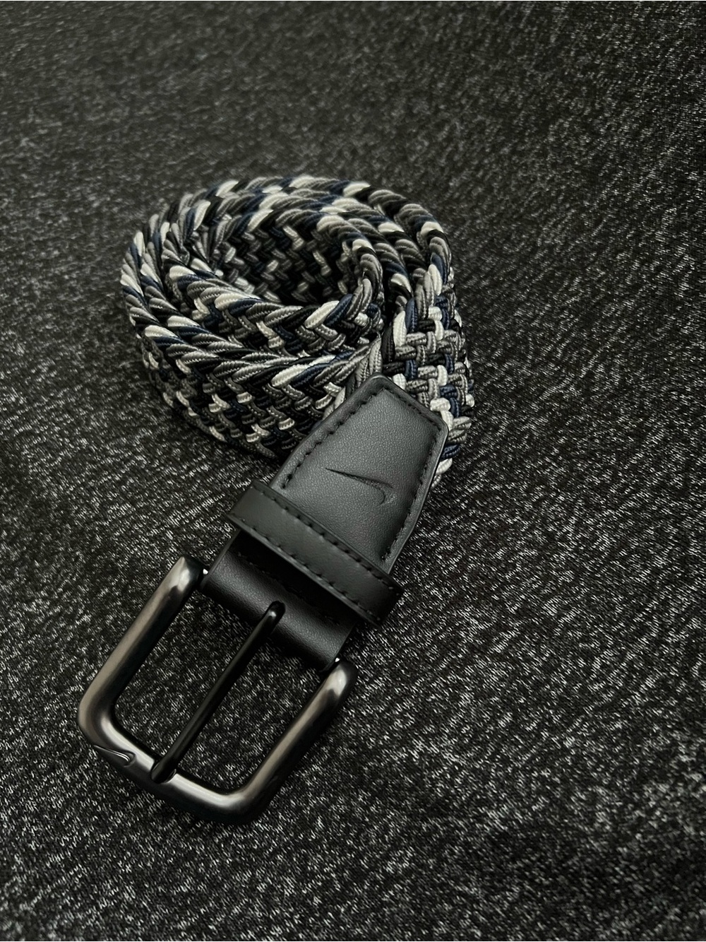 Nike Black, Gray & White Woven Men's Belt